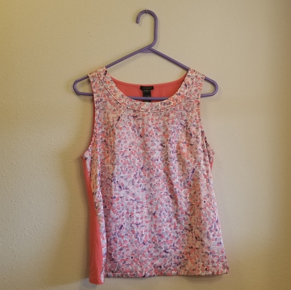 Ann Taylor Tops - Ann Taylor Coral Lavender Floral Tank Women's sz M